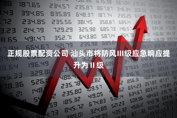 正规股票配资公司 汕头市将防风Ⅲ级应急响应提升为Ⅱ级