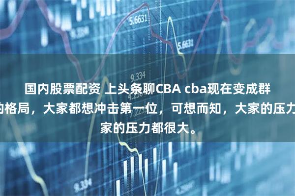 国内股票配资 上头条聊CBA cba现在变成群雄逐鹿的格局，大家都想冲击第一位，可想而知，大家的压力都很大。